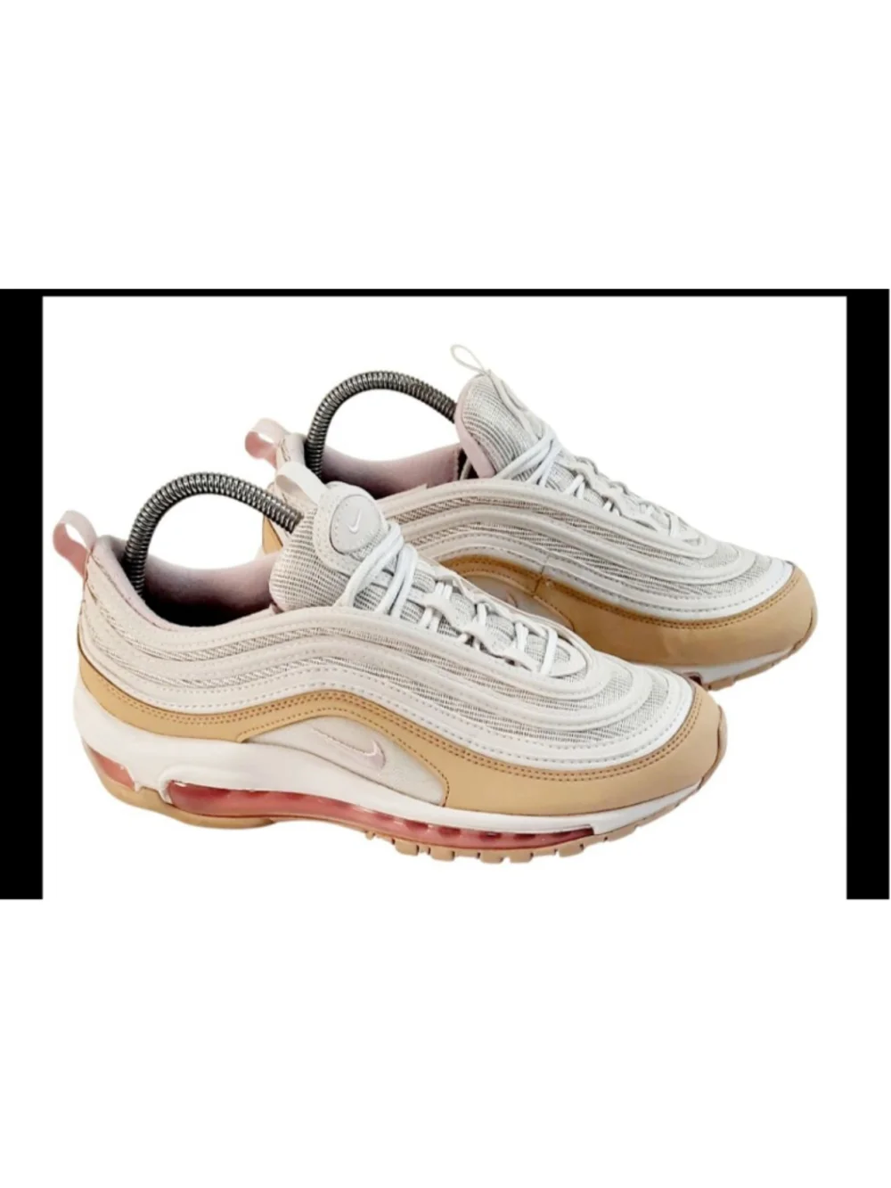 NIKE AIR MAX 97 (GS) WHITE/PINK FORM (921522 113) Size 6.5Y/ Womens Size 8